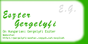 eszter gergelyfi business card